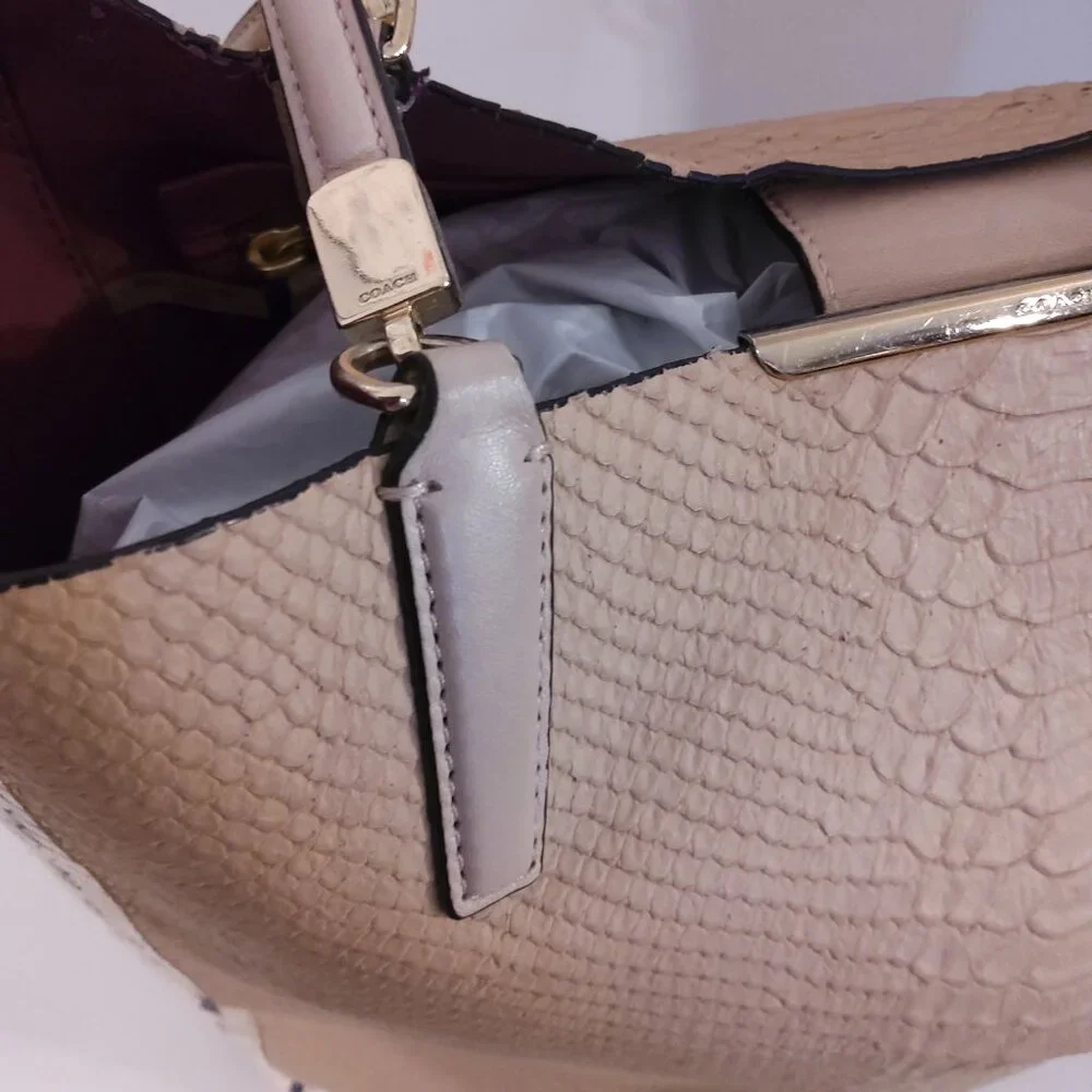 Snakeskin Print Coach Bag - Picture 11 of 16